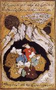 unknow artist The Seven Sleepers in the cave of Ephesus with their dog painting